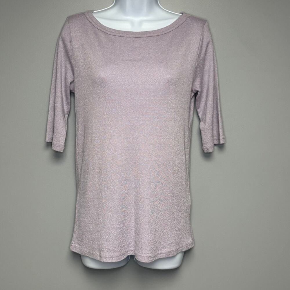 Michael Stars for Anthropologie Metallic Lavender Purple Womens‎ Top Sz M/L